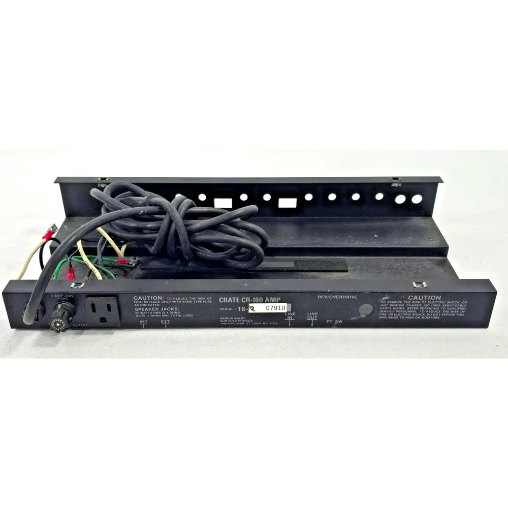Crate CR-160 Amplifier OEM Control Panel Steel Plate Replacement Part